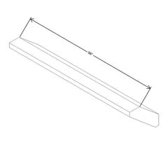CNC Luxor White 96" W X 2" H X 2" D Shaker Crown Molding