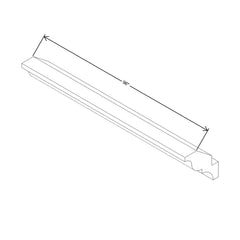 CNC Concord Elegant Smoky Grey 96" W X 2" H X 2" D Crown Molding