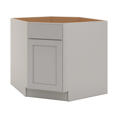 CNC Luxor Misty Grey 36" W Diagonal Corner Sink Base Cabinet