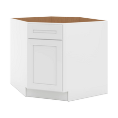 CNC Luxor 5-Piece White 36" W Diagonal Corner Sink Base Cabinet