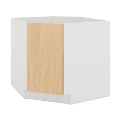 Modernform Cabinet Natural Oak 36" W X 34 1/2" H X 24" D Diagonal Sink Base Cabinet