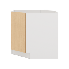 Modernform Cabinet Natural Oak 36" W X 34 1/2" H X 24" D Diagonal Sink Base Cabinet