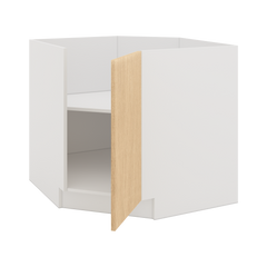 Modernform Cabinet Natural Oak 36" W X 34 1/2" H X 24" D Diagonal Sink Base Cabinet
