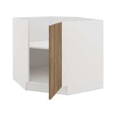 Modernform Cabinet Walnut 36" W X 34 1/2" H X 24" D Diagonal Sink Base Cabinet