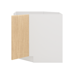Modernform Cabinet Natural Oak 36" W X 34 1/2" H X 24" D Diagonal Sink Base Cabinet