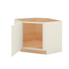 Modernform Cabinet Slim Dove White 42" W X 34 1/2" H X 24" D Diagonal Corner Sink Base Cabinet