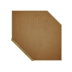 Modernform Cabinet Natural Shaker 42" W X 34 1/2" H X 24" D Diagonal Corner Sink Base Cabinet