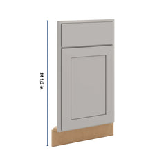 CNC Luxor Misty Grey 36" W Diagonal Corner Sink Front