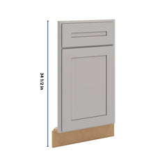 CNC Luxor 5-Piece Misty Grey 36" W Diagonal Corner Sink Front