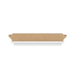 CNC Luxor White 36" W Diagonal Corner Sink Front