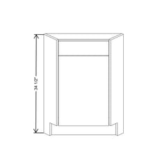 CNC Concord Elegant Stone 36" W Diagonal Corner Sink Front