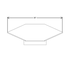 CNC Luxor White 36" Diagonal Corner Sink Floor