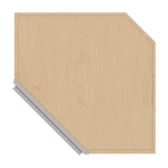 CNC Luxor Misty Grey 24" W X 30" H Diagonal Corner Wall Cabinet