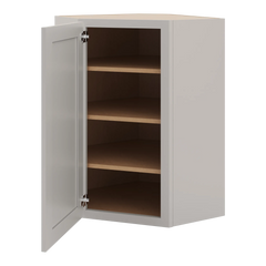 CNC Luxor Misty Grey 24" W X 36" H Diagonal Corner Wall Cabinet