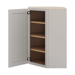 CNC Luxor Misty Grey 24" W X 36" H Diagonal Corner Wall Cabinet