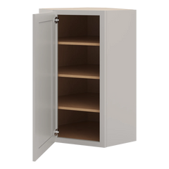 CNC Luxor 5-Piece Misty Grey 24" W X 42" H Diagonal Corner Wall Cabinet