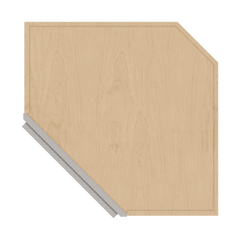 CNC Luxor 5-Piece Misty Grey 24" W X 42" H Diagonal Corner Wall Cabinet