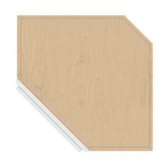 CNC Luxor 5-Piece White 24" W X 42" H Diagonal Corner Wall Cabinet