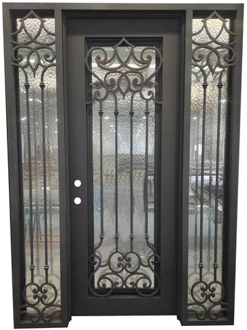 6/0x8/0 French Exterior Wrought Iron Prehung Door