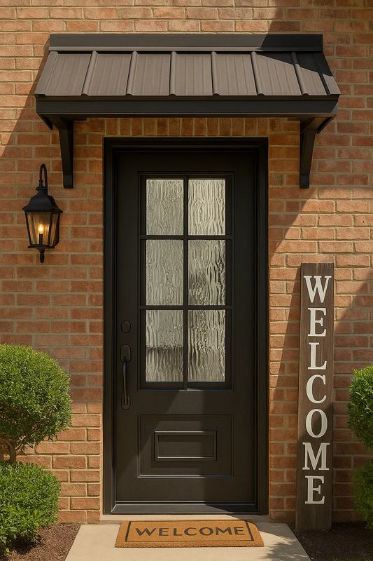 3/0x8/0 6 Lite Exterior Wrought Iron Prehung Door