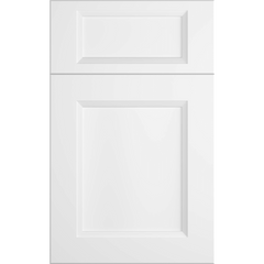 Cubitac Imperial Bergen Latte Reversed Raised Center Panel White Door Sample