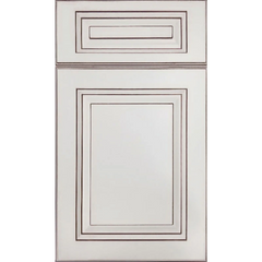 Cubitac Imperial Sofia Sable Raised Panel Off-White with Glaze Door Sample