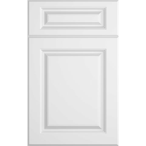 Cubitac Prestige Newport Latte Raised Panel White Door Sample