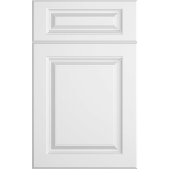 Cubitac Prestige Newport Latte Raised Panel White Door Sample