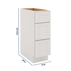 J&K Pure B5 Base w/3 Drawers - 12" W