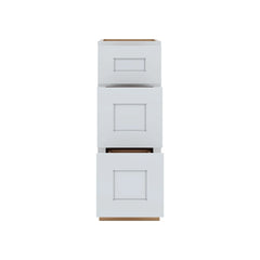 J&K White Shaker S8 Base w/3 Drawers - 12" W
