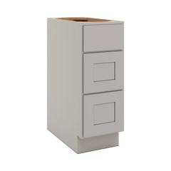 CNC Luxor Misty Grey 12" W X 32 1/2" H 3 Drawer Base Cabinet