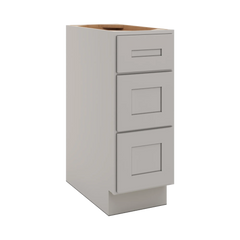 CNC Luxor 5-Piece Misty Grey 12" W X 32 1/2" H 3 Drawer Base Cabinet