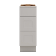CNC Luxor Misty Grey 12" W X 32 1/2" H 3 Drawer Base Cabinet
