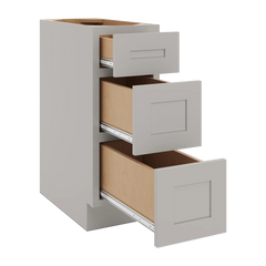CNC Luxor 5-Piece Misty Grey 12" W X 32 1/2" H 3 Drawer Base Cabinet