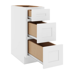 CNC Luxor 5-Piece White 12" W X 32 1/2" H 3 Drawer Base Cabinet