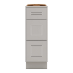 CNC Luxor 5-Piece Misty Grey 12" W 3 Drawer Base Cabinet