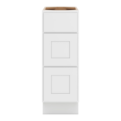 CNC Luxor White 12" W 3 Drawer Base Cabinet