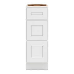 CNC Luxor 5-Piece White 12" W 3 Drawer Base Cabinet