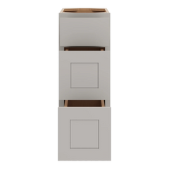 CNC Luxor Misty Grey 12" W 3 Drawer Base Cabinet