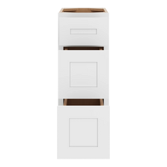 CNC Luxor 5-Piece White 12" W 3 Drawer Base Cabinet