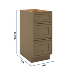 J&K Hazel H8 Base w/3 Drawers - 15" W