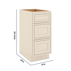J&K Pearl Glazed H9 Base w/3 Drawers - 15" W