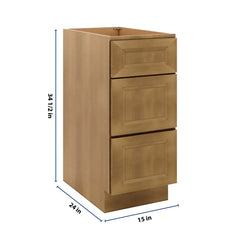 J&K Butterscotch B8 Base w/3 Drawers - 15" W