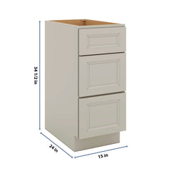 J&K Pebble B6 Base w/3 Drawers - 15" W