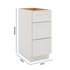 J&K Pure B5 Base w/3 Drawers - 15" W