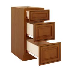 J&K Mocha Glazed K10 Base w/3 Drawers - 15" W