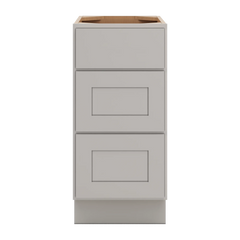 CNC Luxor Misty Grey 15" W X 32 1/2" H 3 Drawer Base Cabinet