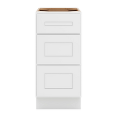 CNC Luxor 5-Piece White 15" W X 32 1/2" H 3 DraW X 32 1/2" Her Base Cabinet