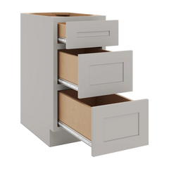 CNC Luxor 5-Piece Misty Grey 15" W X 32 1/2" H 3 Drawer Base Cabinet
