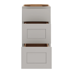 CNC Luxor Misty Grey 15" W X 32 1/2" H 3 Drawer Base Cabinet